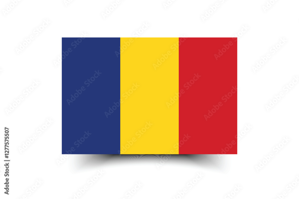 Fototapeta premium Flag of Romania. Romania flag official colors and proportion digital vector illustration