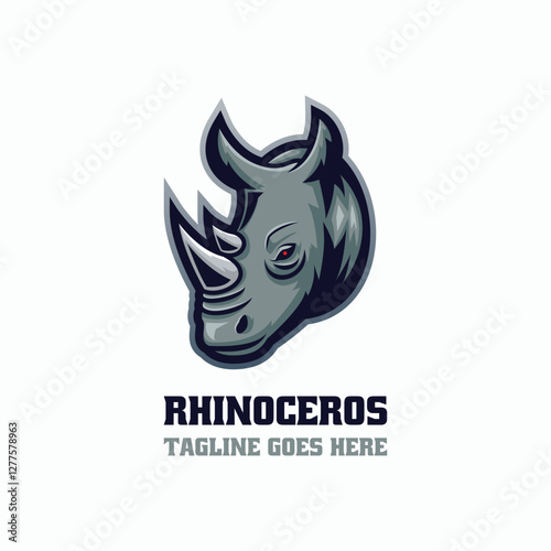 Rhinoceros Simple Mascot Logo