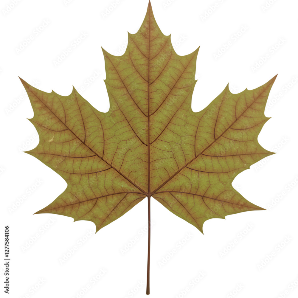 Close-up Studio Shot of a Single Maple Leaf Displaying Intricate Vein Patterns Close-up Studio Shot of a Single Maple Leaf Displaying Intricate Vein Patterns