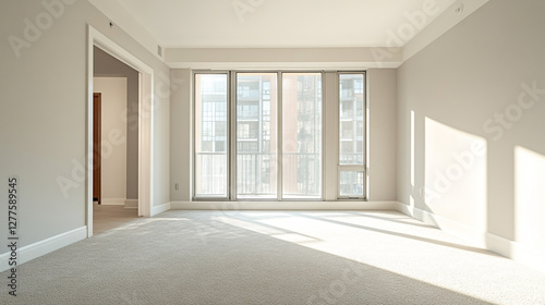 Bright and spacious empty room ready for occupancy