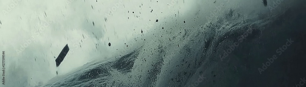 Fototapeta premium Abstract mountain landscape explosion