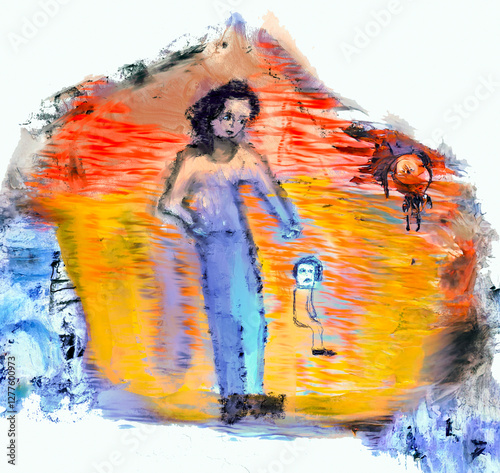 Generated image from original hand-drawn figures
