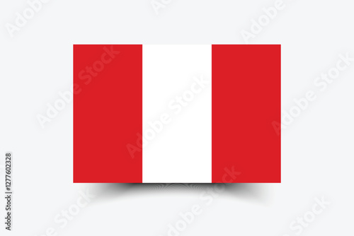 Flag of Peru. Peru flag official colors and proportion digital vector illustration