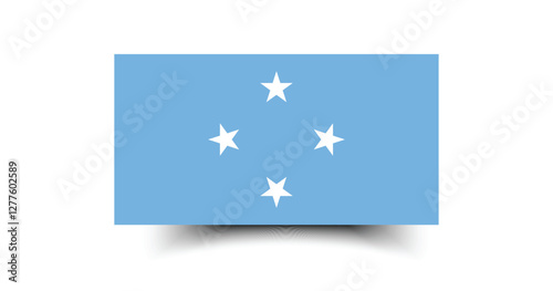 Flag of Micronesia. Micronesia flag official colors and proportion digital vector illustration