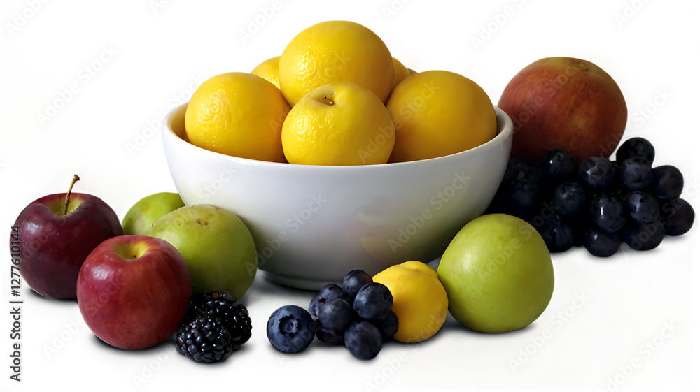 Vibrant Mixed Fruit Bowl with Mango, Berries & Kiwi Vibrant Mixed Fruit Bowl with Mango, Berries & Kiwi
