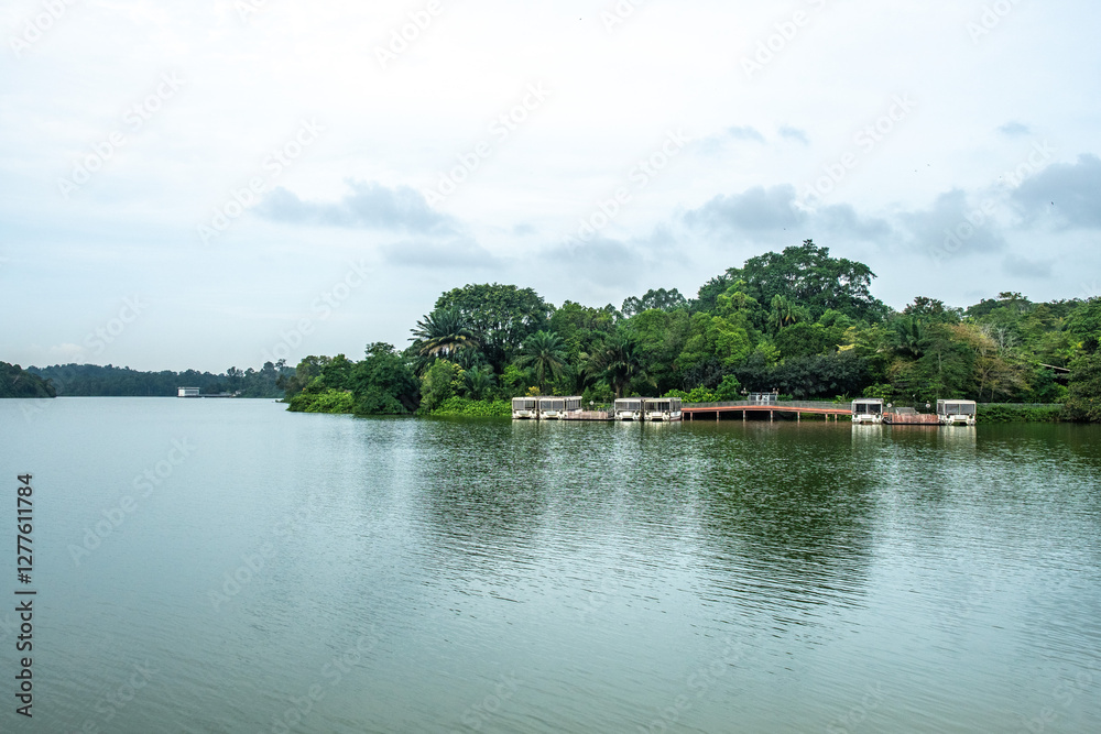 Fototapeta premium Upper Seletar Reservoir in Singapore