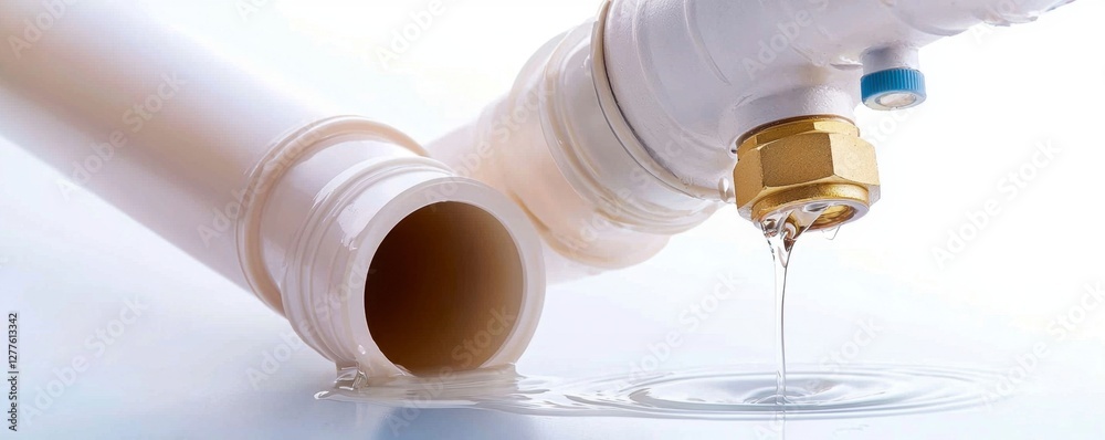 Leaking faucet with plumbing components Leaking faucet with plumbing components