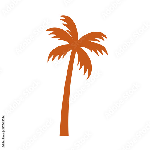 Arabian Landscape Element Orange Palm Tree