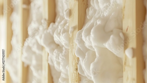 Interior wall insulation foam application