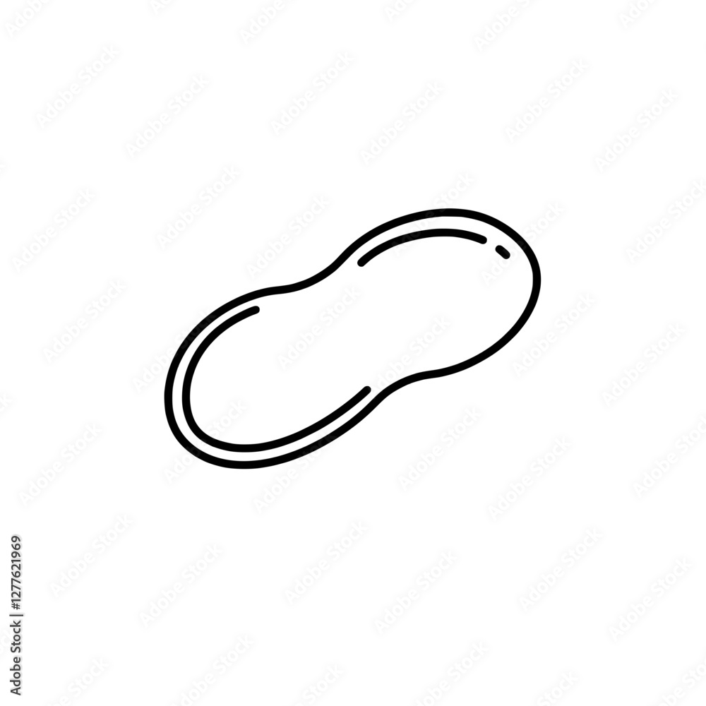 Peanut Line Art: A simple, clean line drawing of a peanut, perfect for illustrating concepts related to food, snacks, or nutrition. Peanut Line Art: A simple, clean line drawing of a peanut, perfect for illustrating concepts related to food, snacks, or nutrition.