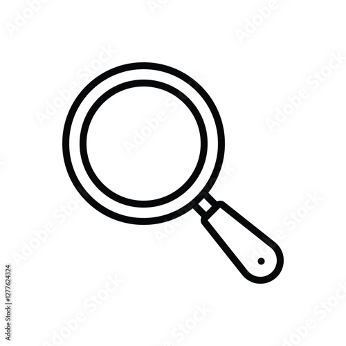 Black line icon for magnifier