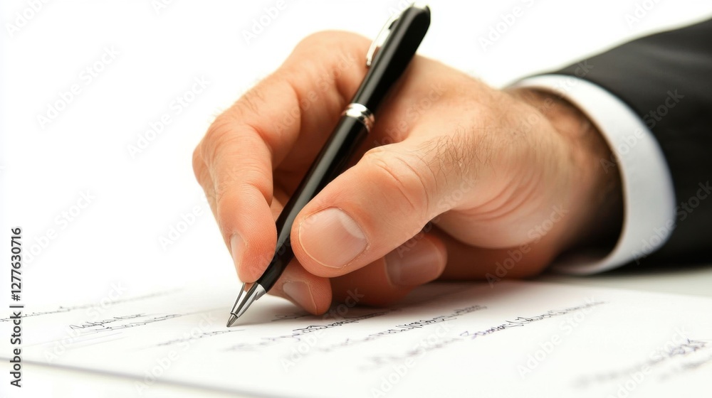 Naklejka premium businessman signing a document