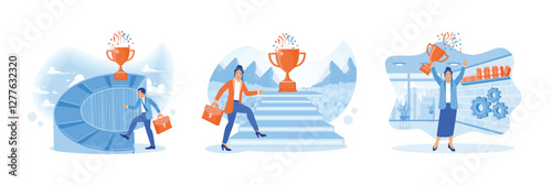 Entrepreneurs strive and develop themselves to achieve business goals.