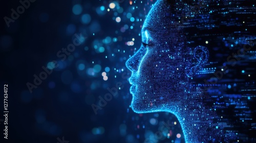 ai face digital portrait abstract technology