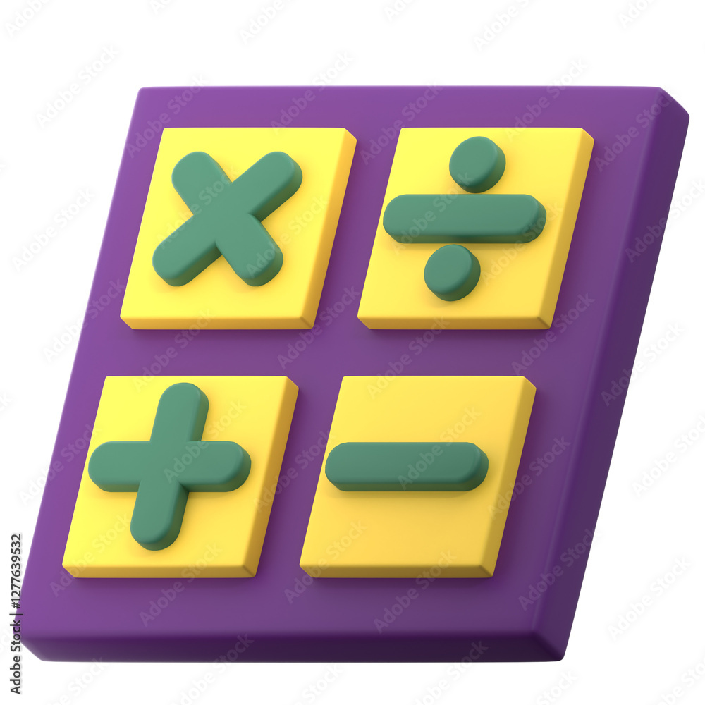 Fototapeta premium 3d illustration icon calculator
