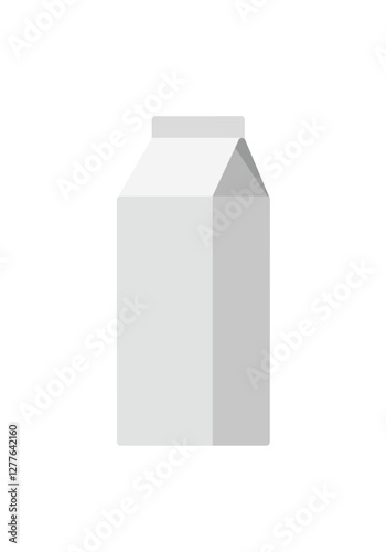 Vector milk carton. Illustration in flat design style..Design for business 