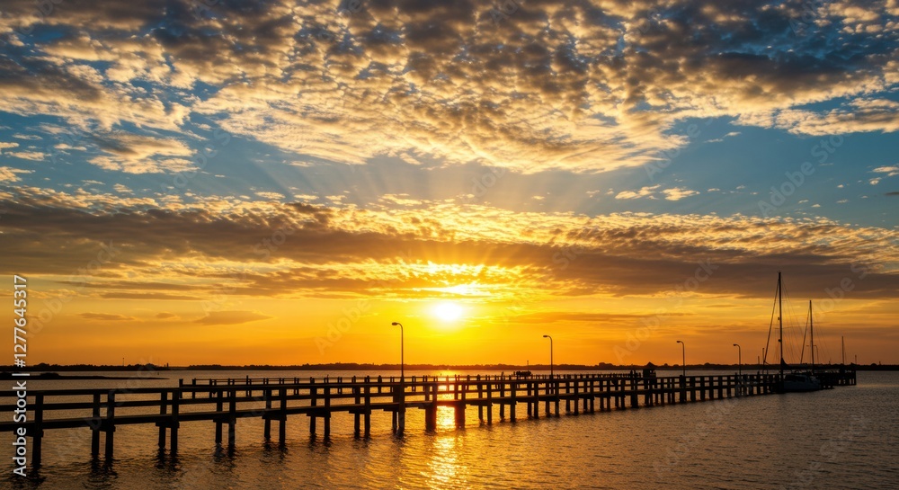 Beautiful golden sunset photo on a calm seashore Beautiful golden sunset photo on a calm seashore