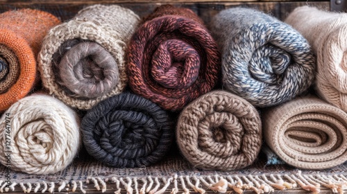 Wool: Fibers from sheep and other animals, known for their insulating properties, moisture-wicking ability, and softness, used in clothing and blankets.
