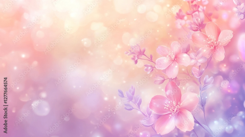 A beautiful and vibrant floral background featuring delicate pink blossoms and a soft, dreamy bokeh effect, perfect for enhancing digital projects. A beautiful and vibrant floral background featuring delicate pink blossoms and a soft, dreamy bokeh effect, perfect for enhancing digital projects.