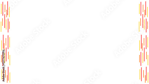 Colorful Thin Rectangles on White Background – Vibrant Side Vector Design