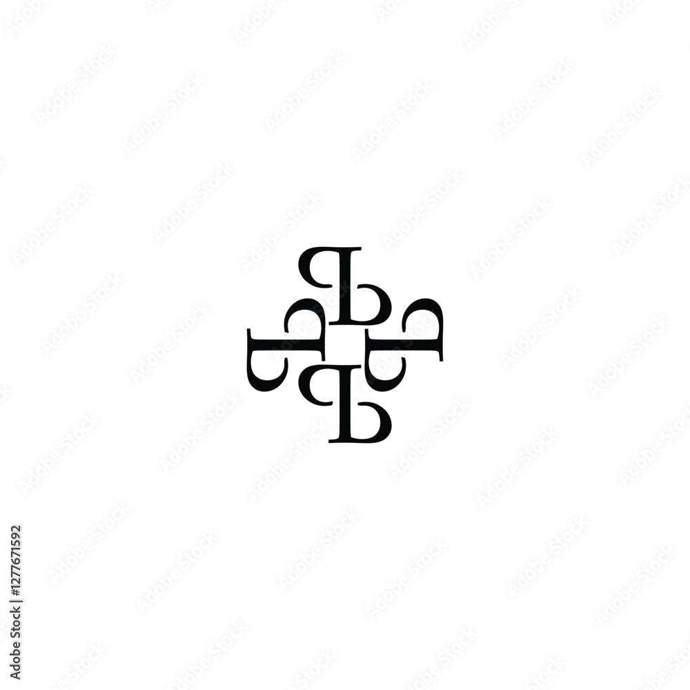 Obraz premium letter p pattern