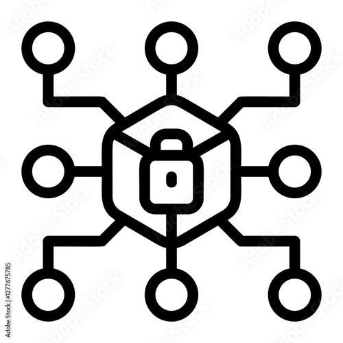 Cryptographic Security Line Icon