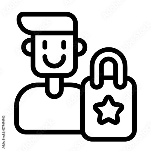 Happy Customer Line Icon