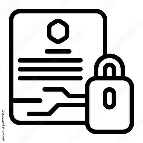 Immutable Record Line Icon