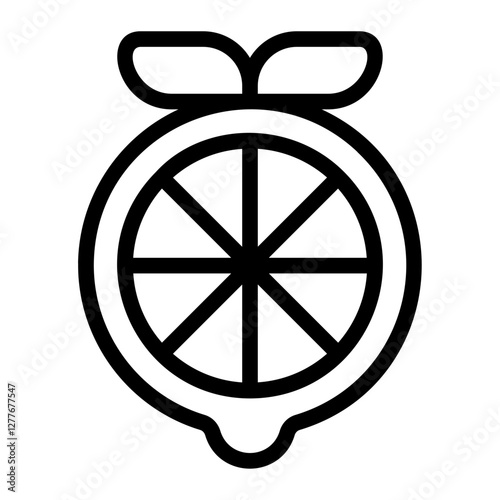 Mandarin Orange Line Icon