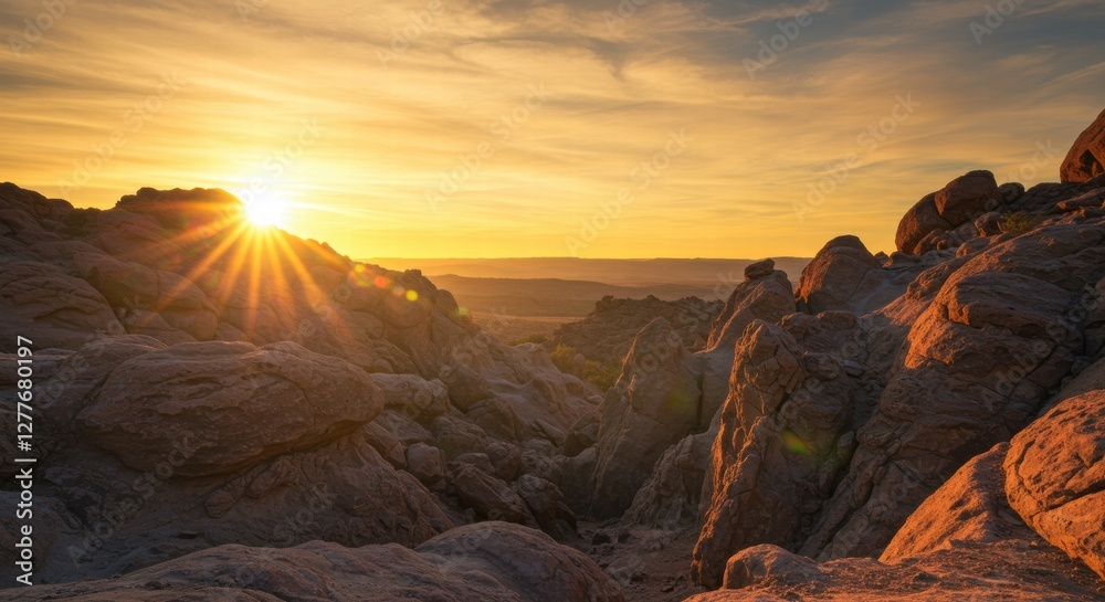 Obraz premium Photo of a bright morning sun view of Grand Canyon National Park