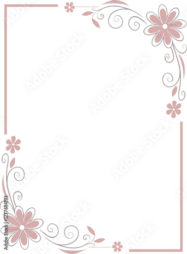 Elegant Floral frame border design