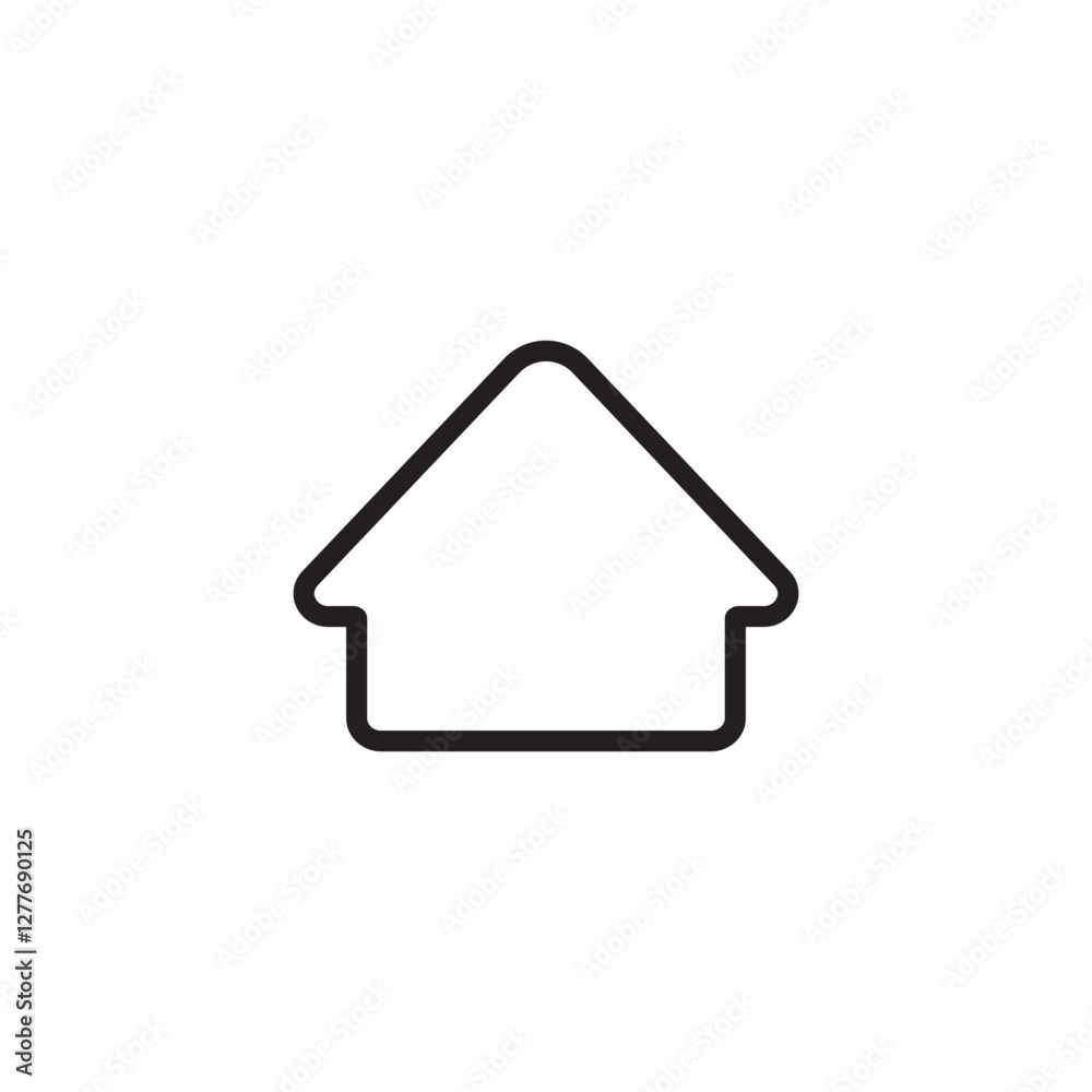 House icon outline isolated template on transparent background. Linear vector illustration, home vector House icon outline isolated template on transparent background. Linear vector illustration, home vector