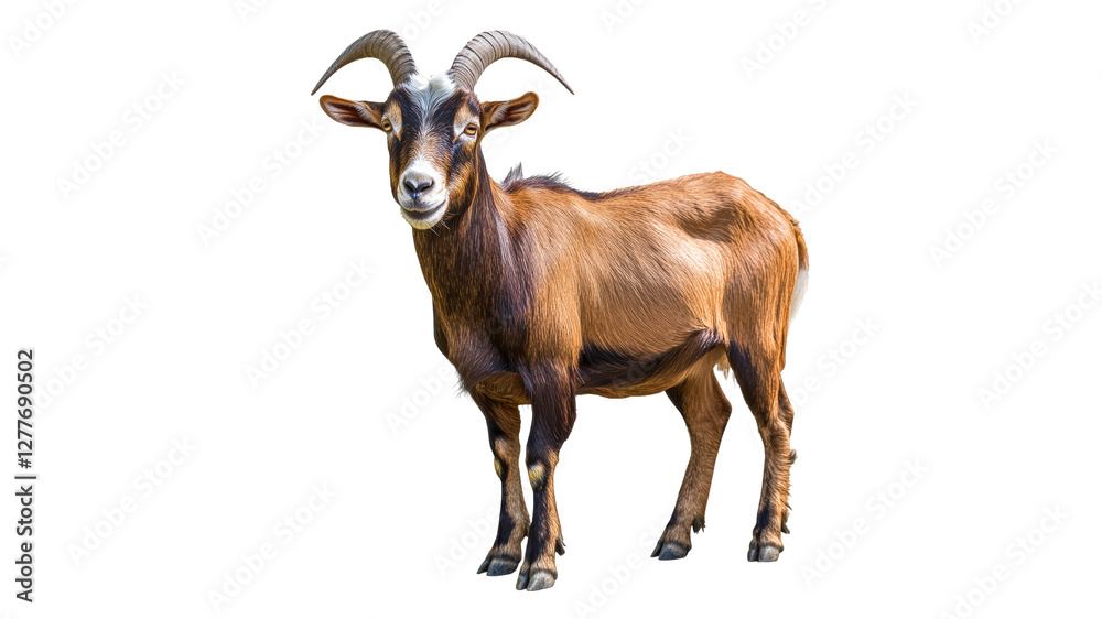 Brown goat standing on green grass during daylight Brown goat standing on green grass during daylight