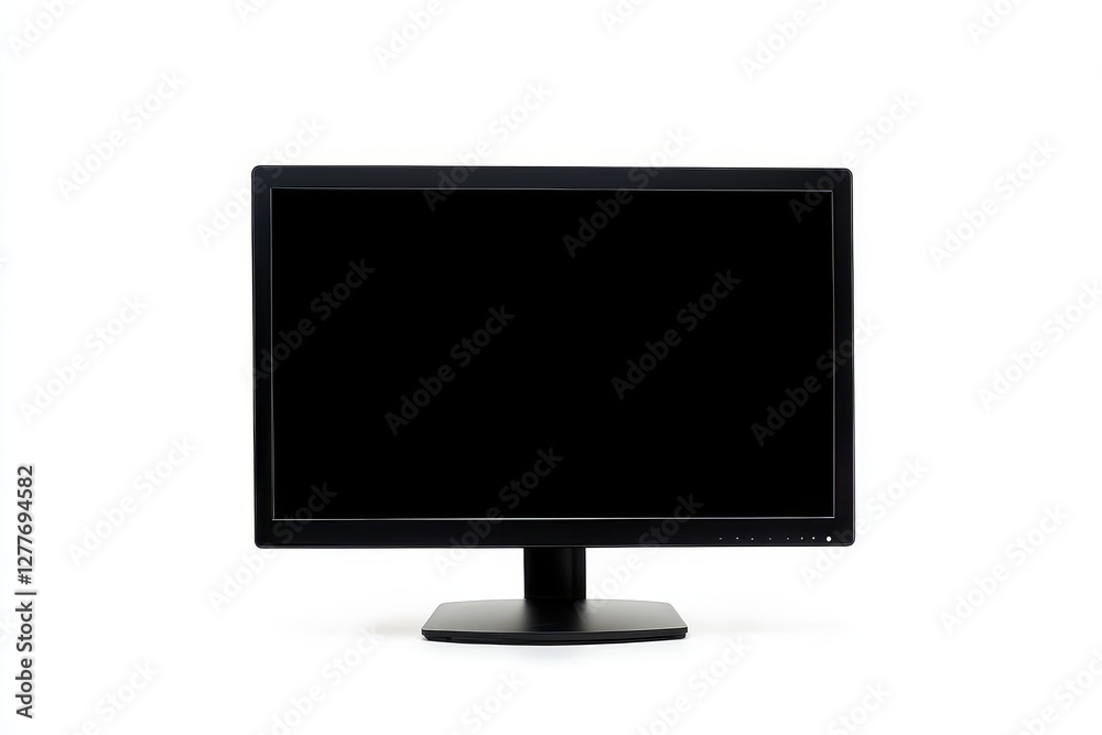 Computer Monitor on White Background - Modern technology, display, screen mockup, blank interface, office equipment. Symbolizing productivity, communication, information, innovation, and design Computer Monitor on White Background - Modern technology, display, screen mockup, blank interface, office equipment. Symbolizing productivity, communication, information, innovation, and design