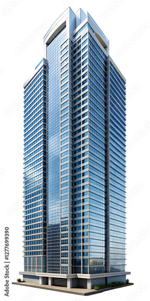 modern office building isolated on transparent white background, clipping path modern office building isolated on transparent white background, clipping path