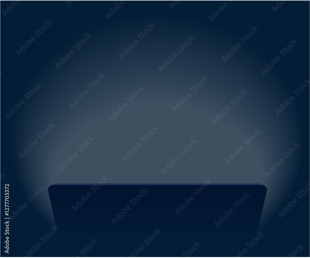 Fototapeta premium Dark Laptop Silhouette stock illustration