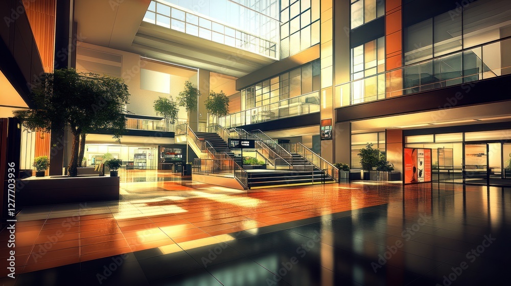 Modern Architectural Design: Sunlit Atrium Modern Architectural Design: Sunlit Atrium