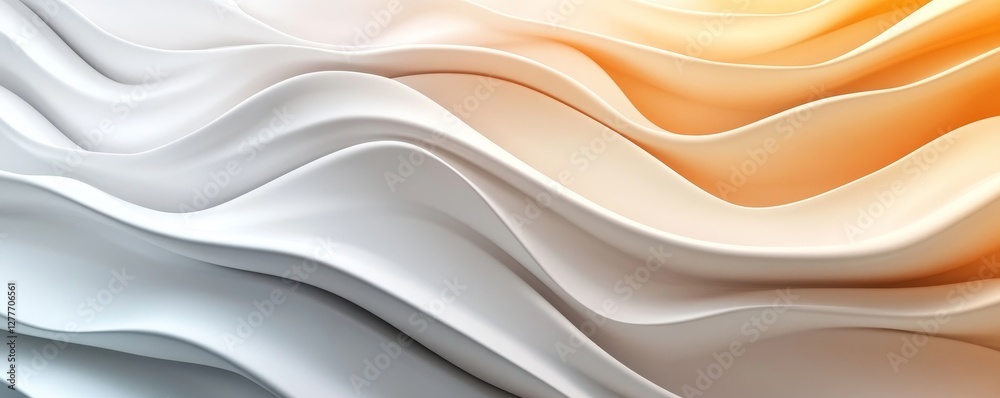 Obraz premium Sleek Gradient 3D Wave Background, Generative AI