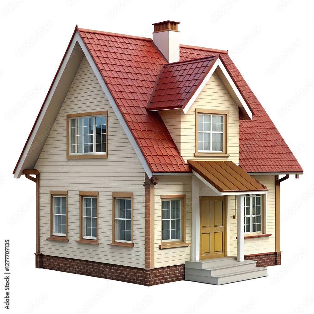 house isolated on transparent white background, clipping path house isolated on transparent white background, clipping path