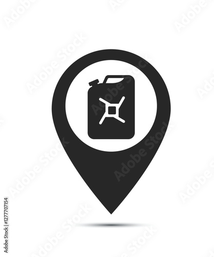 Map pointer with Fuel Canister icon