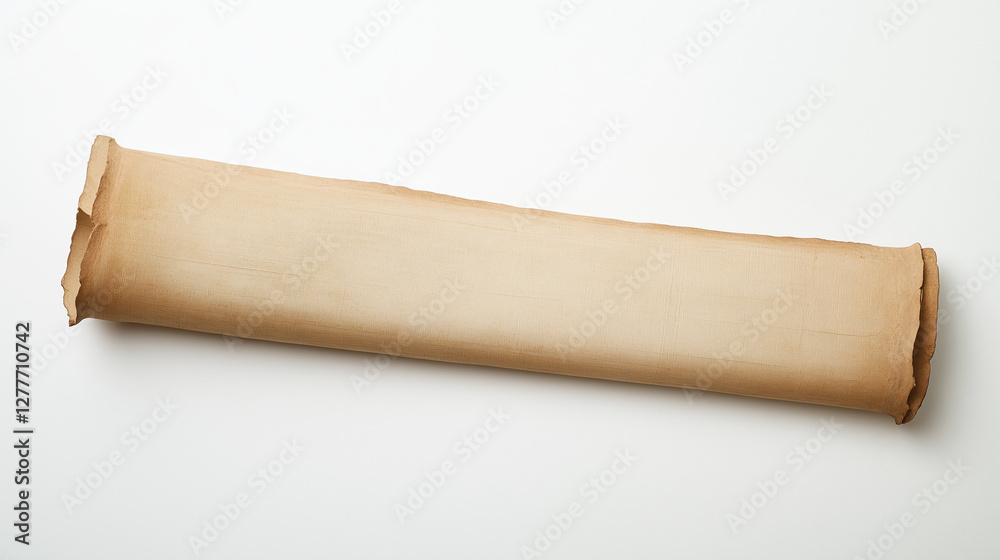 Ancient Parchment Scroll: A beautifully aged and rolled parchment scroll, evoking a sense of history, mystery, and the allure of discovery. Ancient Parchment Scroll: A beautifully aged and rolled parchment scroll, evoking a sense of history, mystery, and the allure of discovery.