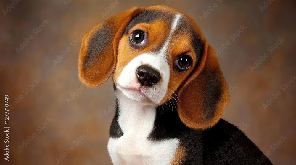 Adorable Beagle Puppy Portrait: A captivating close-up of a young Beagle puppy, displaying its endearing features and expressive eyes. Adorable Beagle Puppy Portrait: A captivating close-up of a young Beagle puppy, displaying its endearing features and expressive eyes.