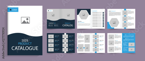 Modern interior design portfolio layout template, Interior design magazine layout for home decoration or brand identity guidelines brochure.  Furniture brochure set, Product catalogue template