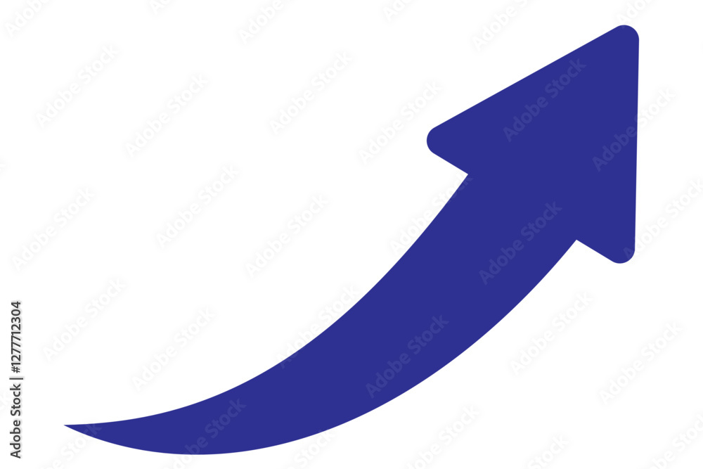 Long curved arrow icon vector. Red long arrow vector. flat style Arrow symbol. Red silhouette of long arrow isolated on white background. vector illustration. Long curved arrow icon vector. Red long arrow vector. flat style Arrow symbol. Red silhouette of long arrow isolated on white background. vector illustration.