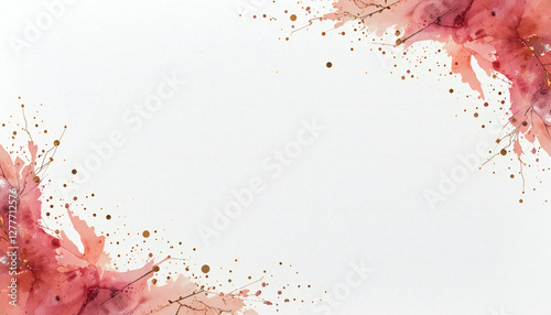 abstract frame watercolor splashes
