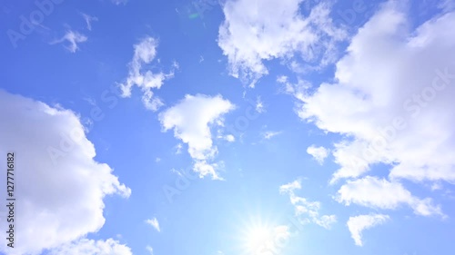 青空が流れる　タイムラプス