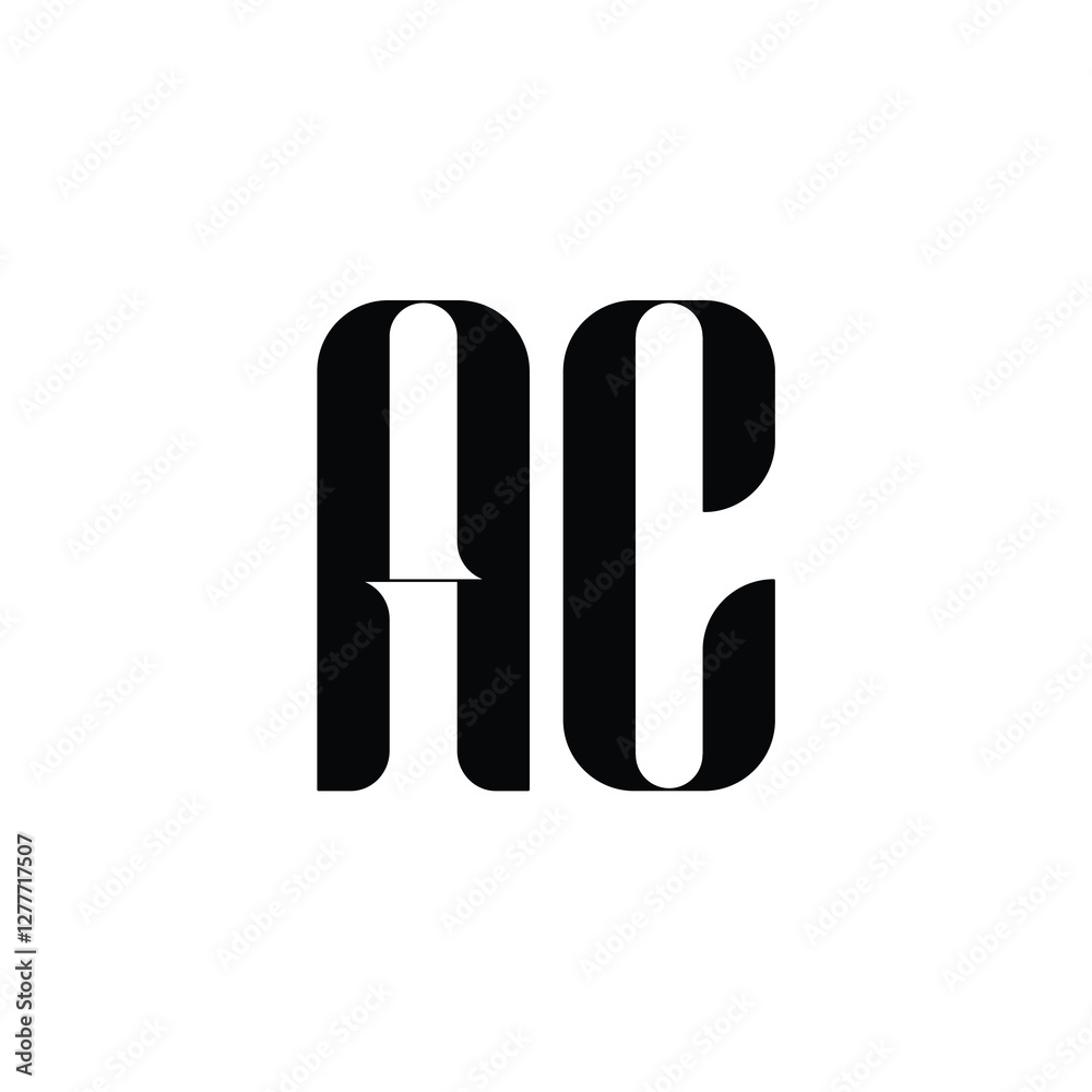 AC monogram logo design letter text name symbol monochrome logotype alphabet character simple logo AC monogram logo design letter text name symbol monochrome logotype alphabet character simple logo