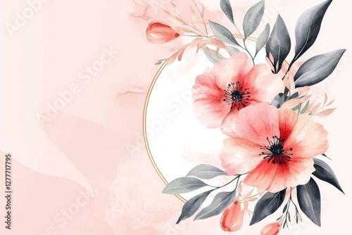 Charming menu cards complementing the watercolor-themed wedding stationery.