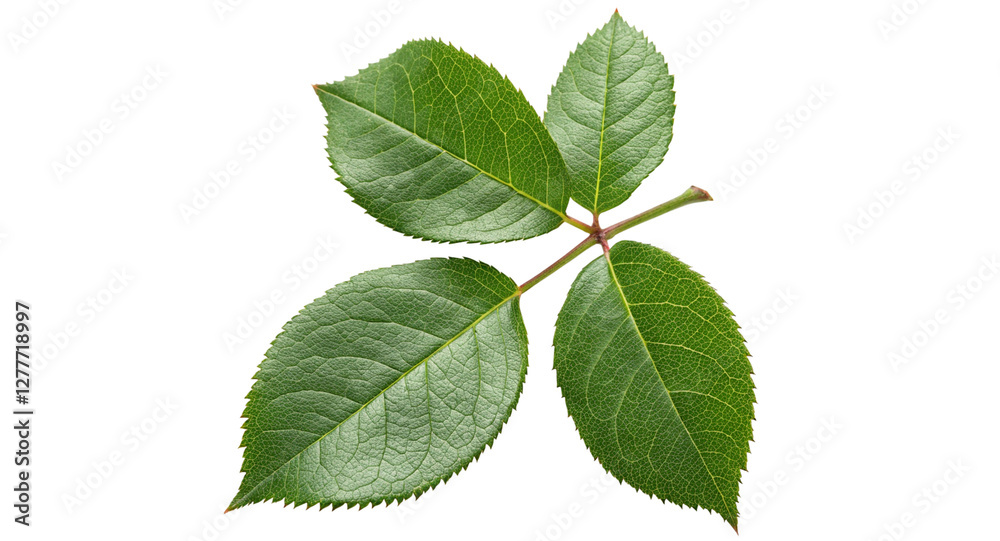Rose leaves isolated on transparent background Rose leaves isolated on transparent background