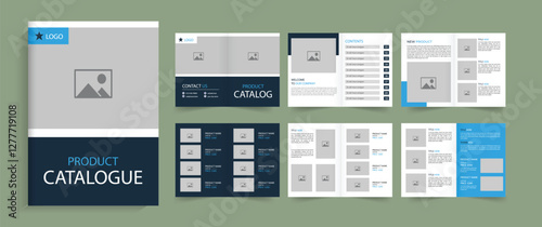 Modern Interior Design Portfolio Layout Template, Interior Design Magazine Layout for Home Decoration or Brand Identity Guidelines Brochure. Product catalog design